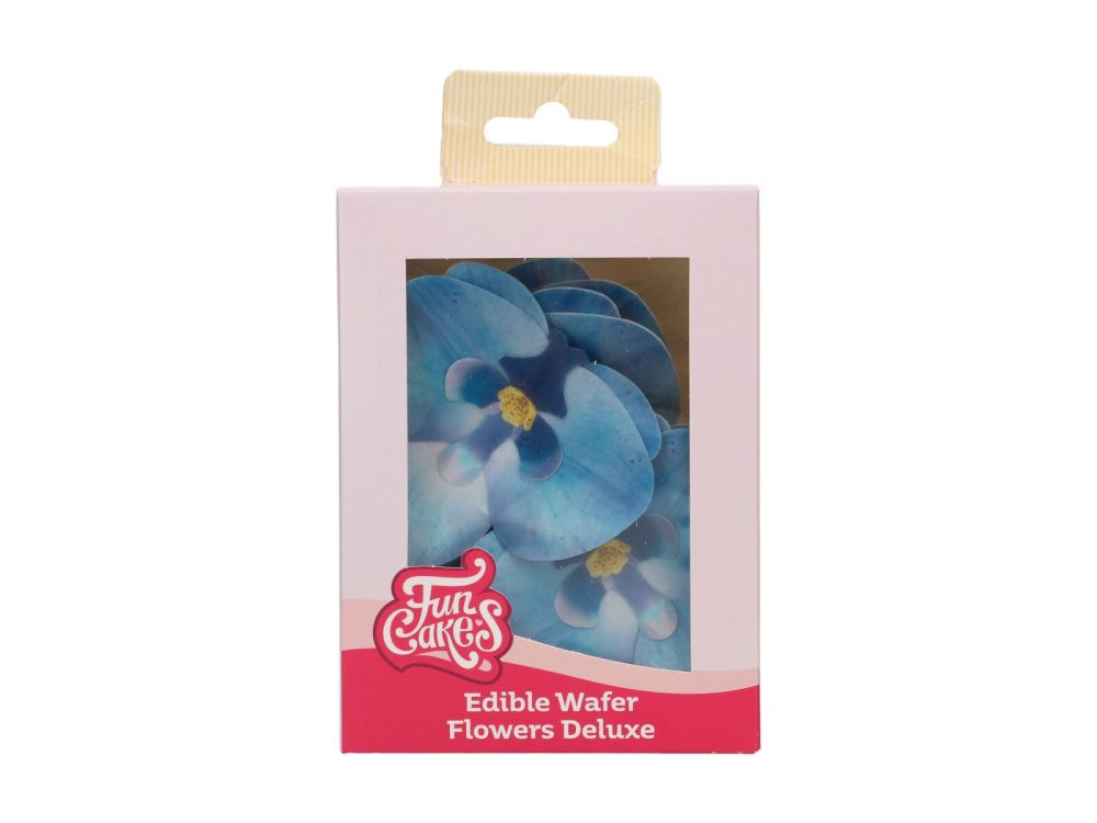 Jadalne kwiaty waflowe Storczyk - FunCakes - niebieskie, 10 szt.