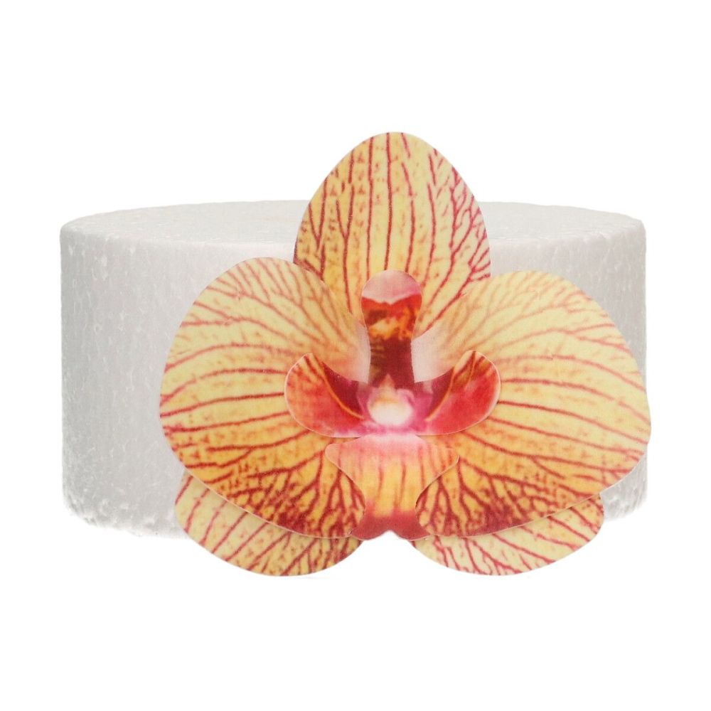 Edible Wafer Flowers Deluxe - FunCakes - golden brown orchid, 10 pcs