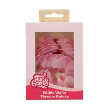 Edible Wafer Flowers Deluxe - FunCakes - pink orchid, 10 pcs