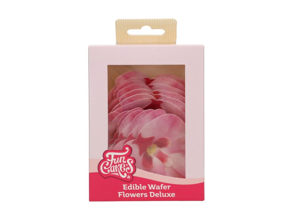 Jadalne kwiaty waflowe Storczyk - FunCakes - różowe, 10 szt.