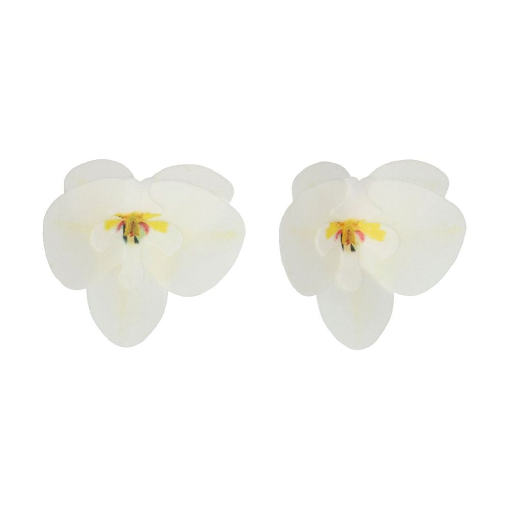 Edible Wafer Flowers Deluxe - FunCakes - white orchid, 10 pcs