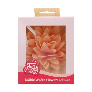 Edible Wafer Flowers Deluxe - FunCakes - orange peony