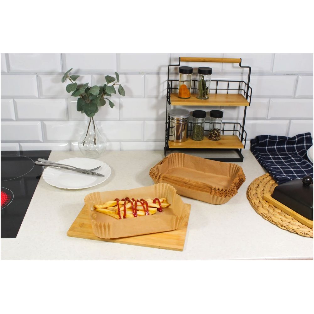 Paper Liners for Air Fryer - 22 x 14 x 4,5 cm, 100 pcs.