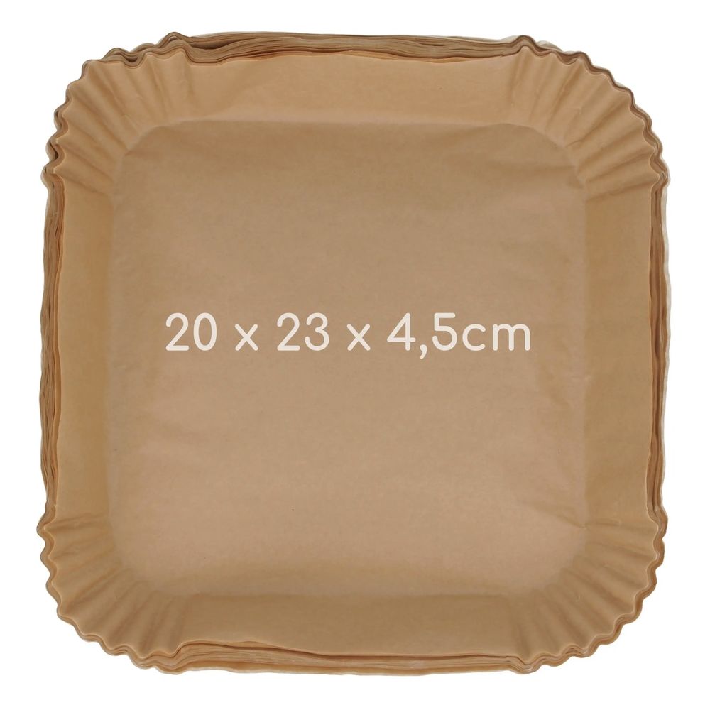 Foremki papierowe do Air Fryera - 20 x 23 x 4,5 cm, 100 szt.