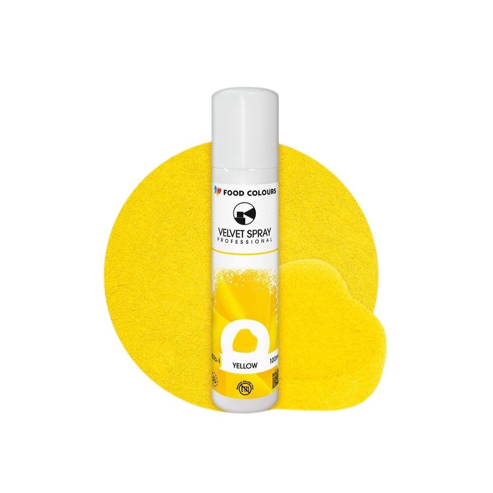 Velvet Spray - Food Colours - Yellow, 100 ml