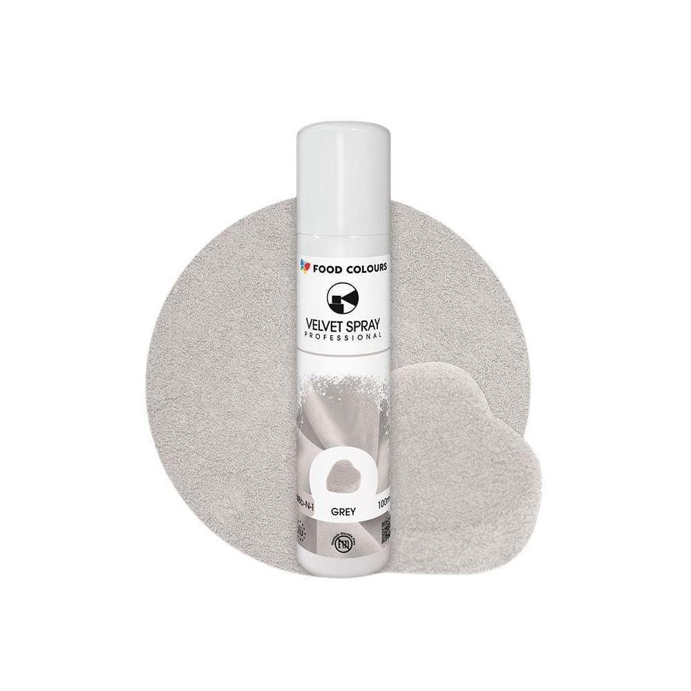 Velvet Spray - Food Colours - Grey, 100 ml