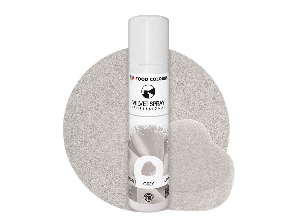 Zamsz w sprayu Velvet Spray - Food Colours - Grey, 100 ml