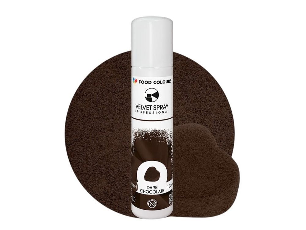 Zamsz w sprayu Velvet Spray - Food Colours - Dark Chocolate, 100 ml