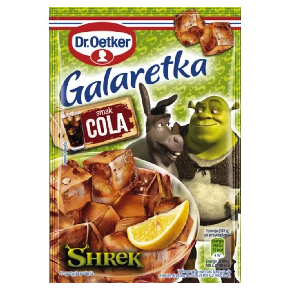 Jelly Shrek Cola - Dr. Oetker - 72 g