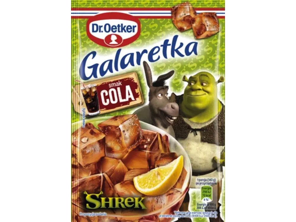 Jelly Shrek Cola - Dr. Oetker - 72 g