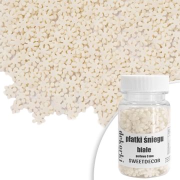 Sugar Sprinkles Snowflakes - white, 9 mm, 30 g