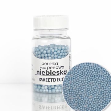Posypka cukrowa perełki - niebieskie, 4 mm, 40 g