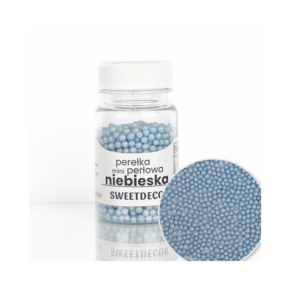 Posypka cukrowa perełki - niebieskie, 4 mm, 40 g