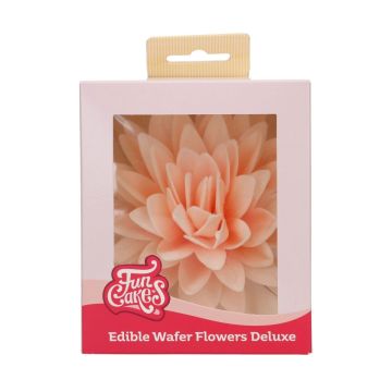 Edible Wafer Flowers Deluxe - FunCakes - orange ombre peony