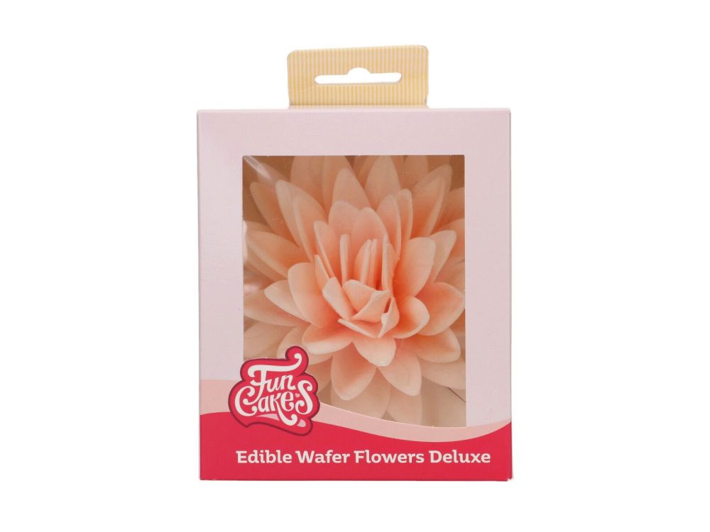 Edible Wafer Flowers Deluxe - FunCakes - orange ombre peony