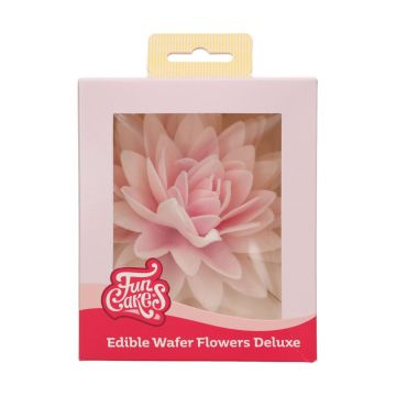 Edible Wafer Flowers Deluxe - FunCakes - pink ombre peony