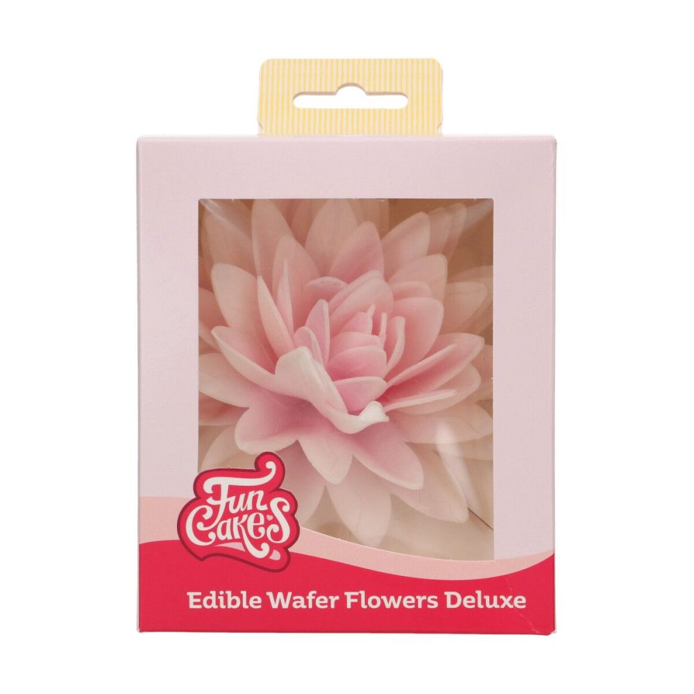 Edible Wafer Flowers Deluxe - FunCakes - pink ombre peony
