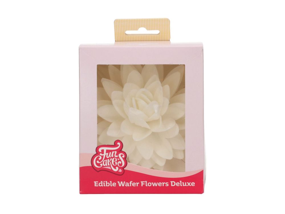 Edible Wafer Flowers Deluxe - FunCakes - white peony