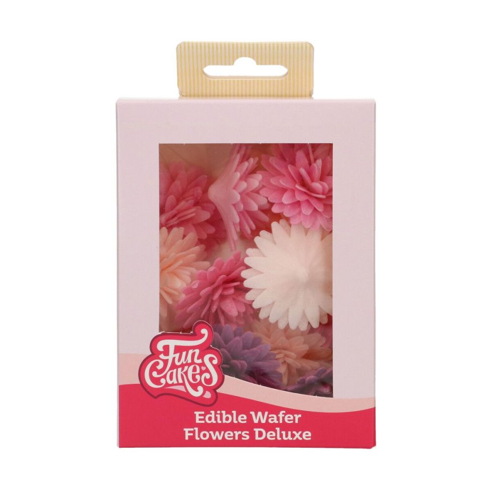 Jadalne kwiaty waflowe Stokrotki - FunCakes - mix, 12 szt.