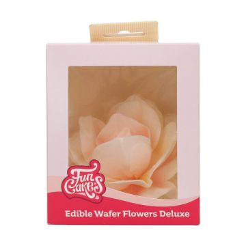 Edible Wafer Flowers Deluxe - FunCakes - Yellow/Orange Rose