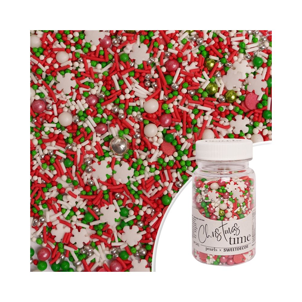 Sugar sprinkles - Christmas time, mix, 70 g