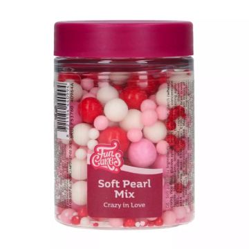 Posypka cukrowa Soft Pearls - FunCakes - Crazy in Love, 80 g