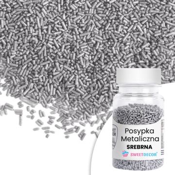 Sugar sprinkles - pearl, silver, 40 g