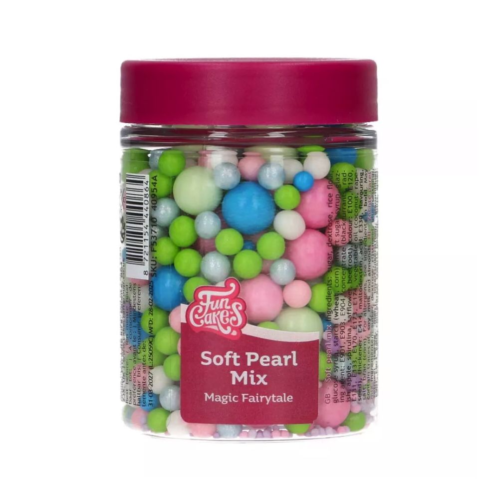 Posypka cukrowa Soft Pearls - FunCakes - Magic Fairytale, 80 g