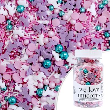 Sugar sprinkles - unicorns, mix, 70 g