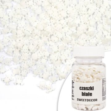 Sugar Sprinkle for Halloween - skull, white, 30 g