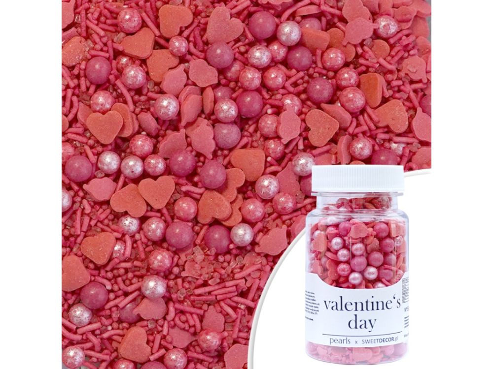 Sugar sprinkles - Valentine's Day, mix, 70 g