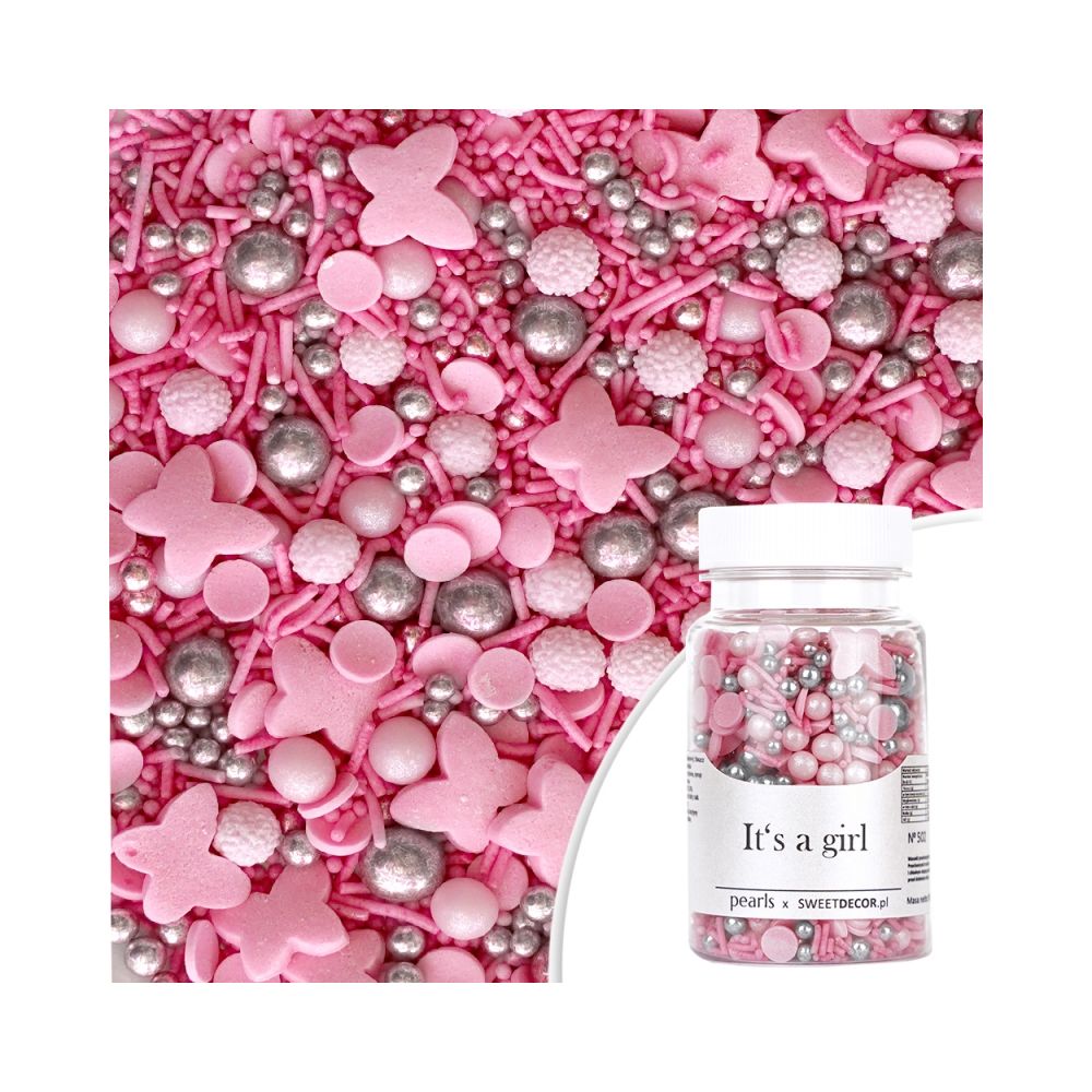 Sugar sprinkles - It's a Girl, mix, 70 g