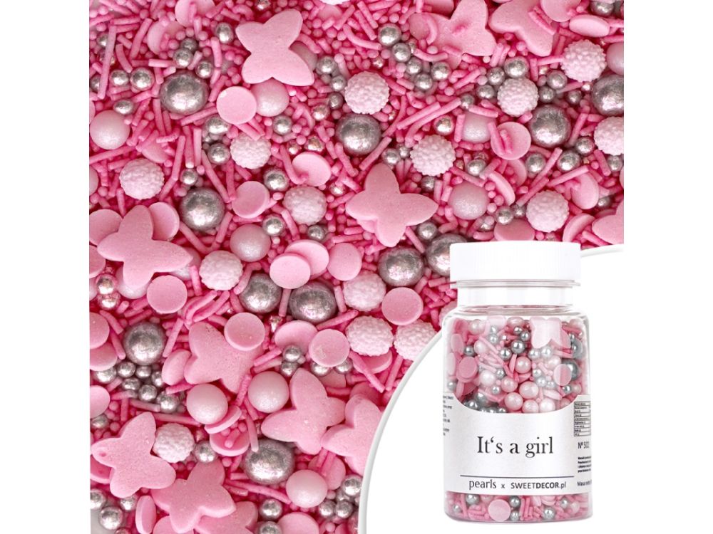 Sugar sprinkles - It's a Girl, mix, 70 g