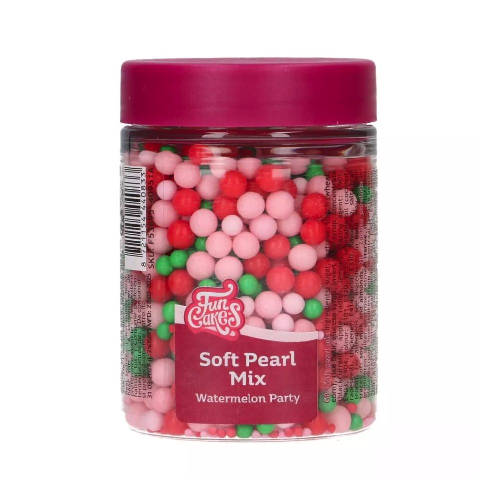 Posypka cukrowa Soft Pearls - FunCakes - Watercolor Party, 80 g