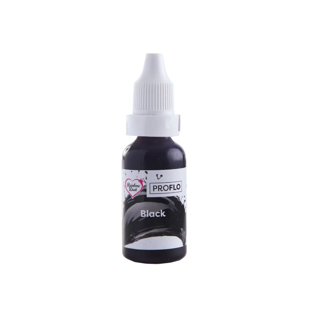 Liquid food colouring ProFlo - Rainbow Dust - Black, 19 g