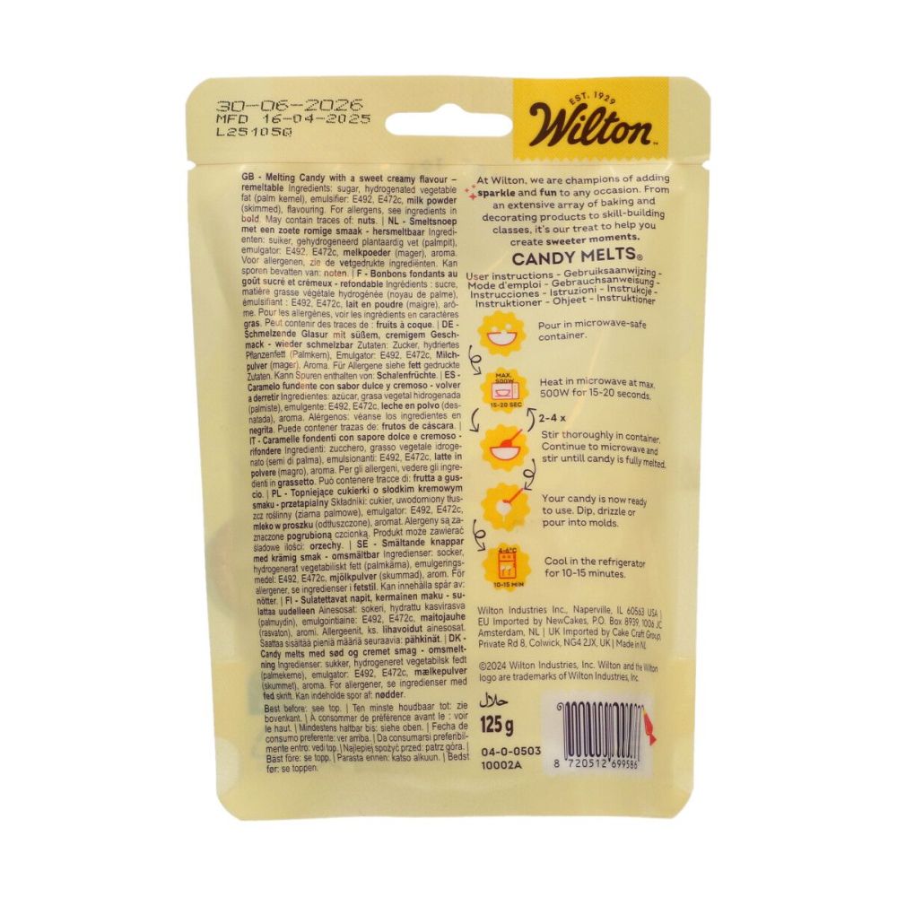 Candy Melts - Wilton - Brignt White, 125 g