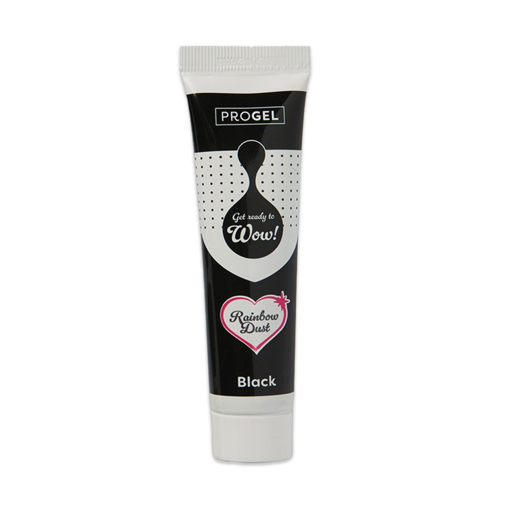 Food Dye Gel, ProGel in Tube - Rainbow Dust - Black, 25 g