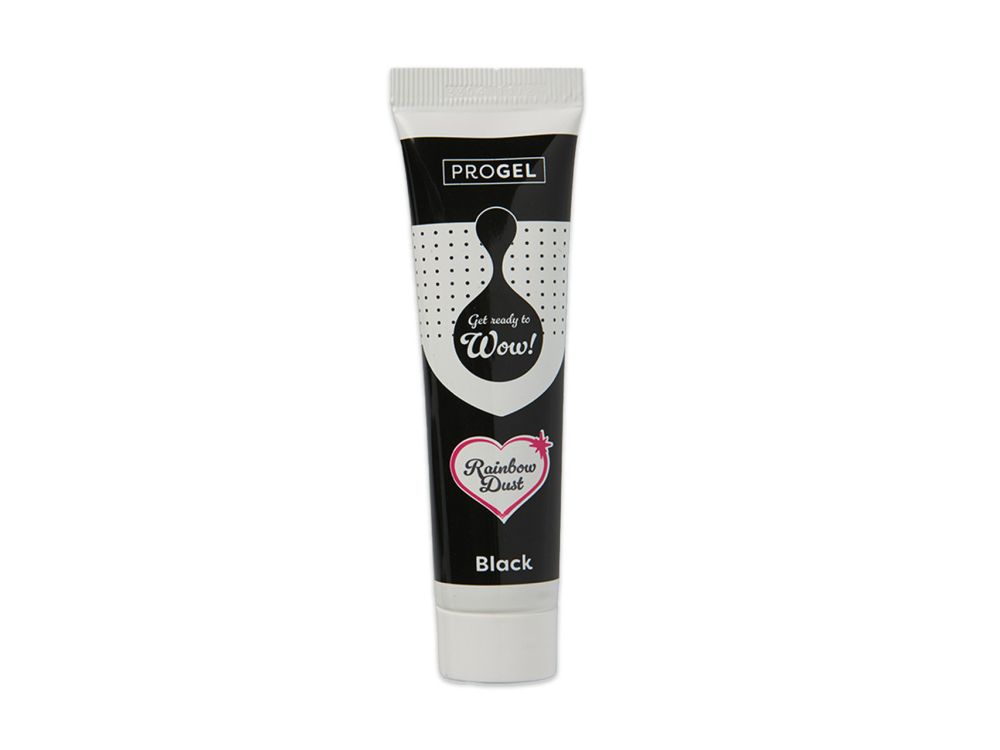 Barwnik spożywczy w żelu ProGel - Rainbow Dust - Black, 25 g