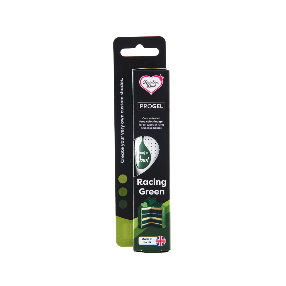 Barwnik spożywczy w żelu ProGel - Rainbow Dust - Racing Green, 25 g