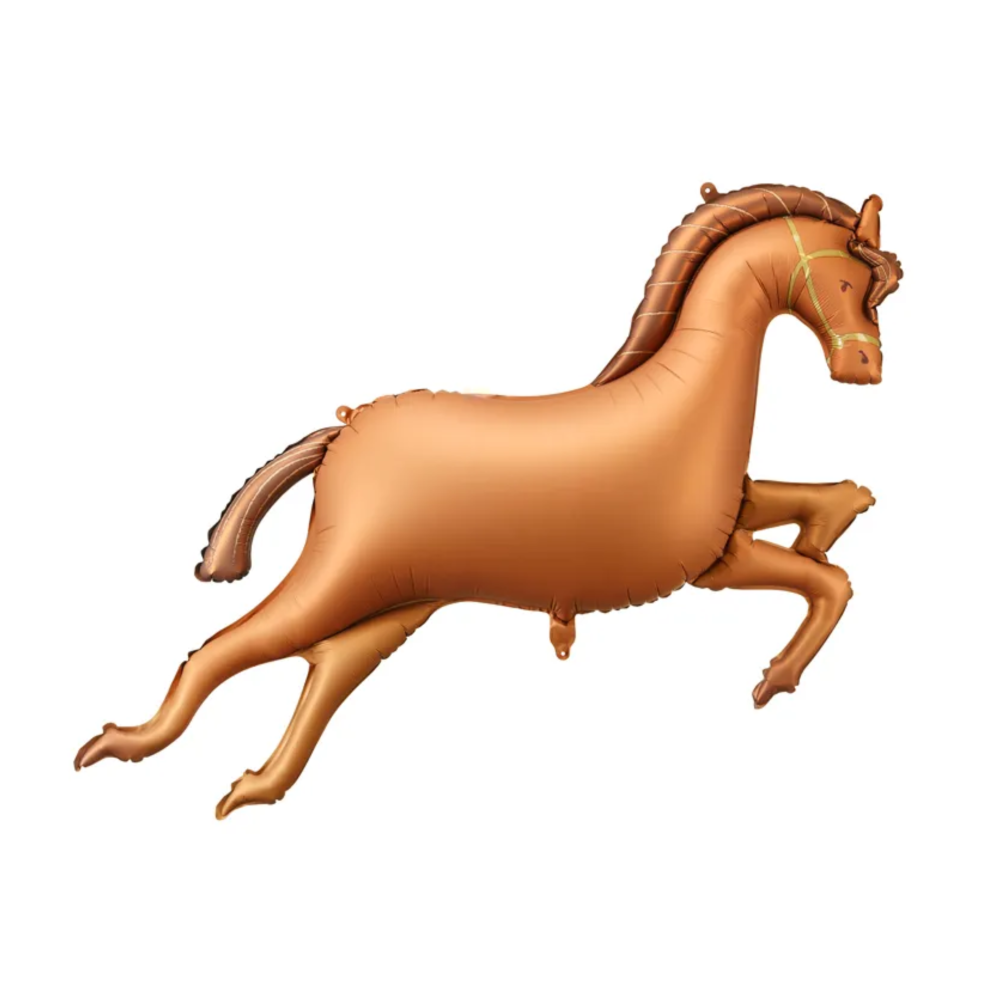 Foil balloon Horse - PartyDeco - brown, 125 x 100 cm