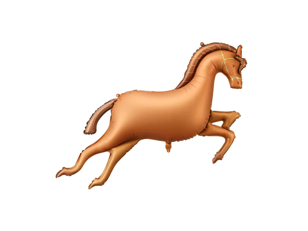 Foil balloon Horse - PartyDeco - brown, 125 x 100 cm