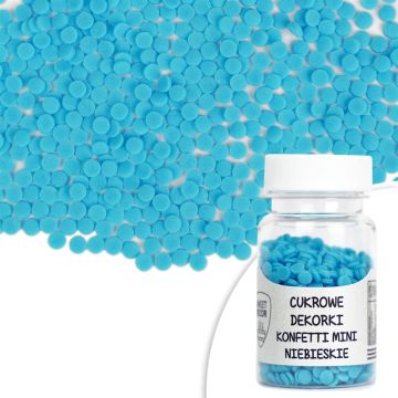 Posypka cukrowa - niebieskie konfetti, 30 g