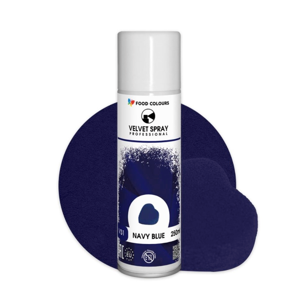 Zamsz w sprayu Velvet Spray - Food Colours - granatowy, 250 ml
