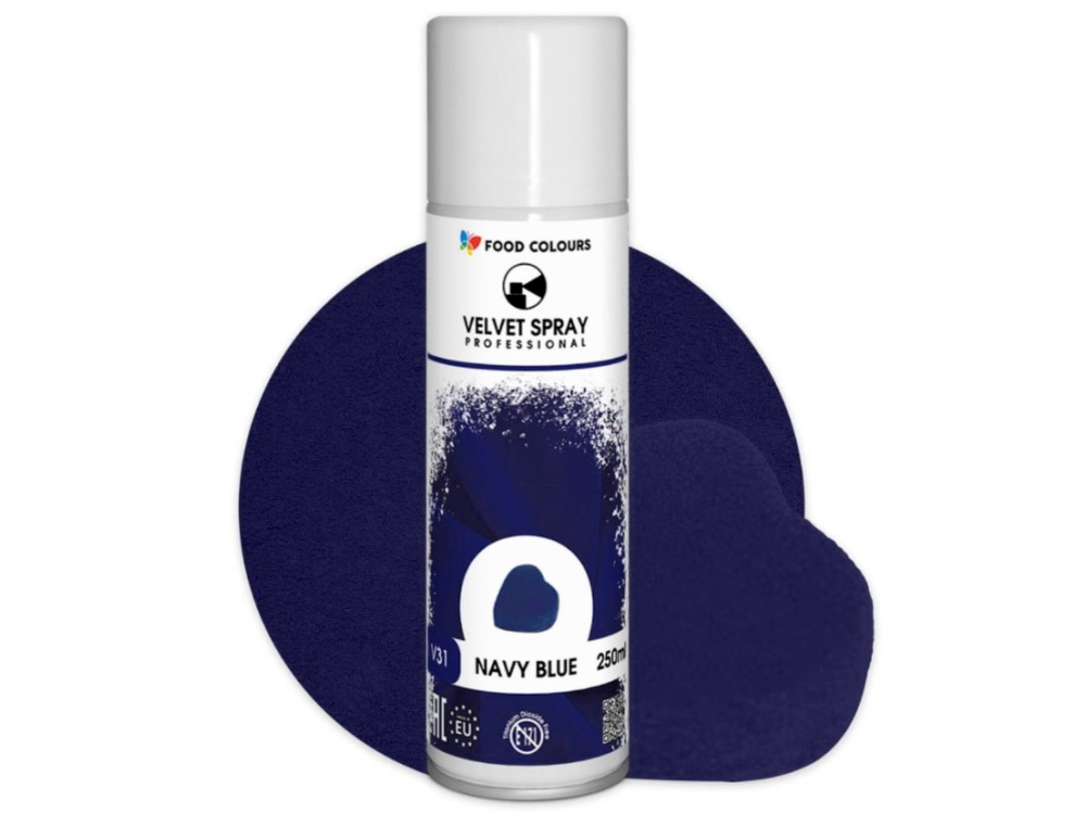 Velvet Spray - Food Colours - navy blue, 250 ml