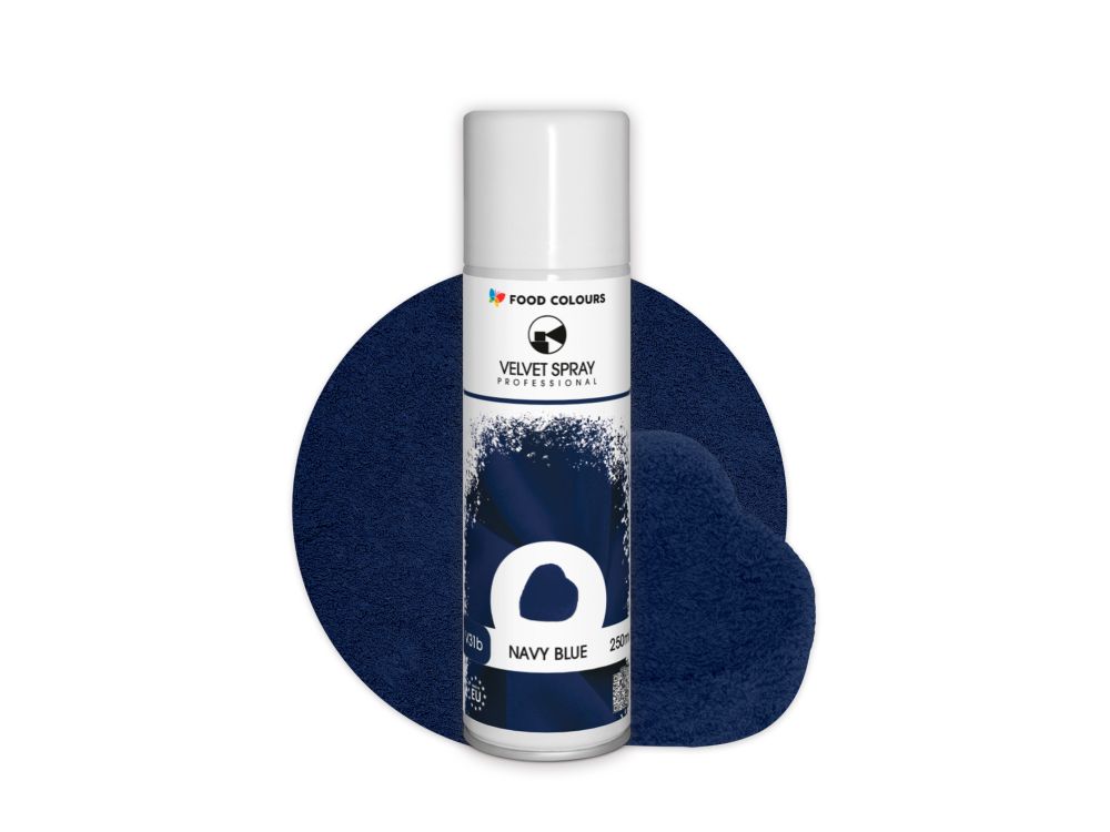 Velvet Spray - Food Colours - Navy Blue, 250 ml