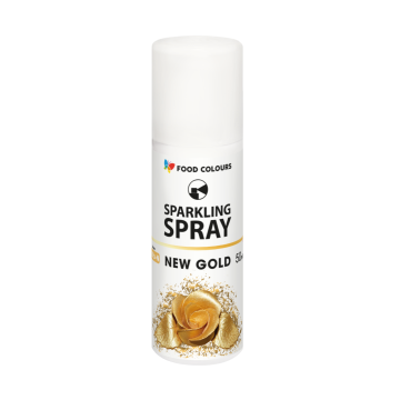 Barwnik metaliczny w sprayu - Food Colours - złoty, 50 ml