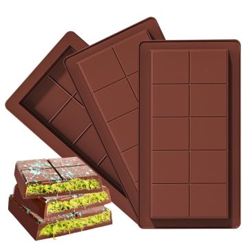 Silicone Dubai chocolate bar mold - 25 x 13,5 cm