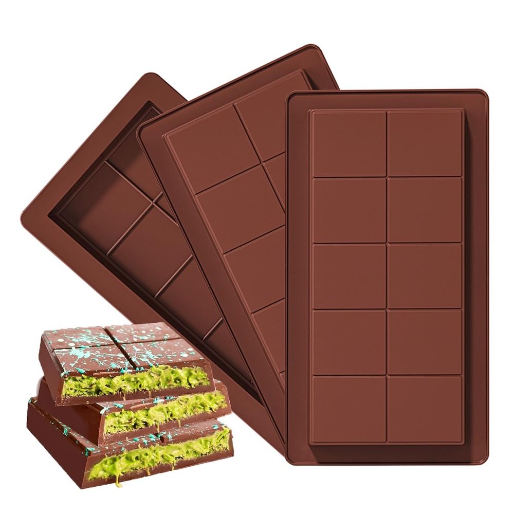 Silicone Dubai chocolate bar mold - 25 x 13,5 cm