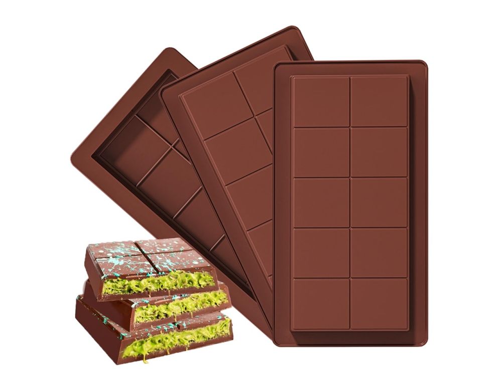 Silicone Dubai chocolate bar mold - 25 x 13,5 cm