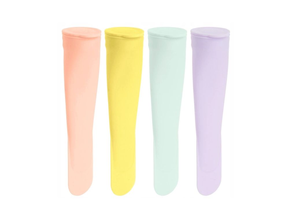 Silicone ice cream molds - pastel mix, 4 pcs